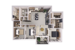 3D Furnished Floor Plan