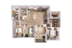 3D Furnished Floor Plan