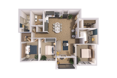 3D Furnished Floor Plan