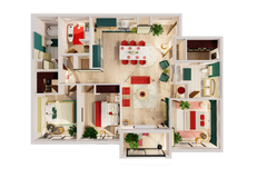 3D Furnished Floor Plan